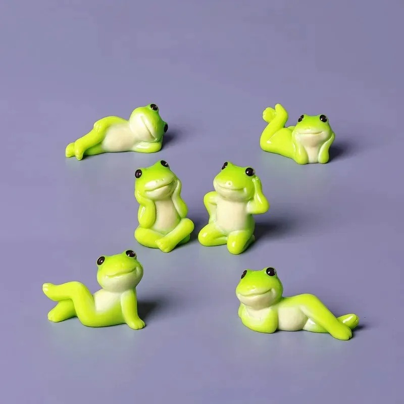 Aquarium Fish Cartoon - 6pcs 만화 미니 재미 있은 개구리