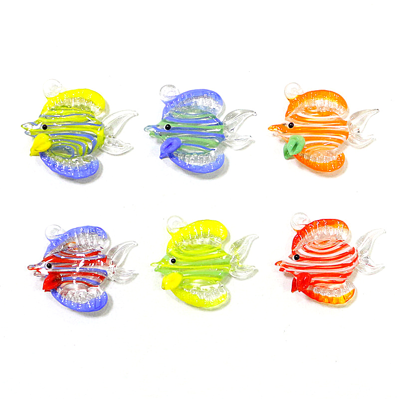 Aquarium Fish Items - 손으로 만든 열대어 미니어처 유리 펜던트