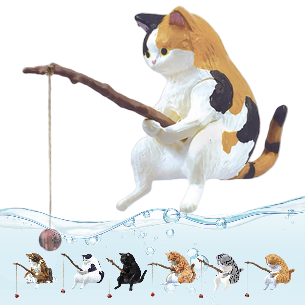 귀여운 낚시 고양이 그림 물고기 조경 만화 고양이 동상 - Aquarium Fish Cartoon 리뷰 및 가격