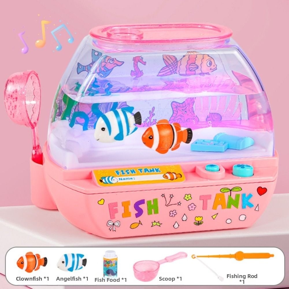 창의적인 인공 수족관 장난감 음악과 조명이 있는 미니  - Aquarium Fish Cartoon 리뷰 및 가격