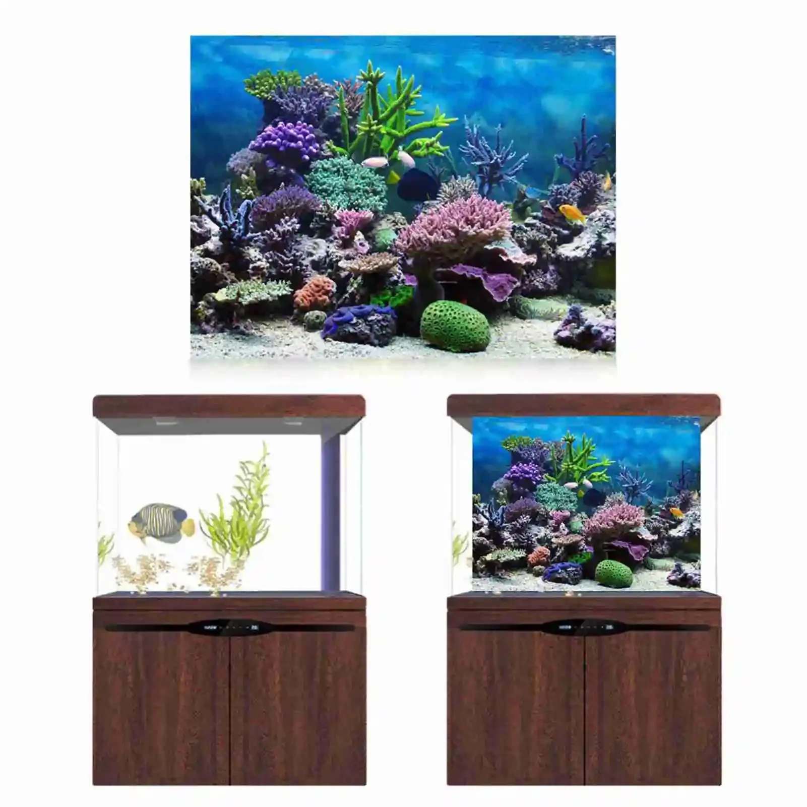 3D 수족관 풍경 포스터 벽지, 열대우림 어항 배경 장 - Aquarium Fish Background 리뷰 및 가격