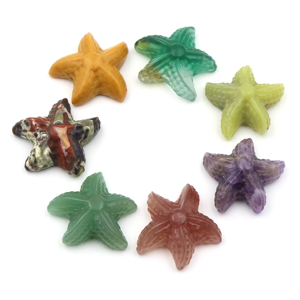 35mm 불가사리 모양 조각상 해양 동물 천연석 치유  - Aquarium Fish Marine 리뷰 및 가격