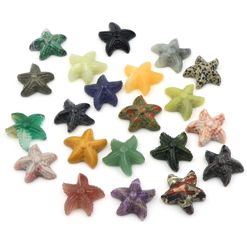 35mm 불가사리 모양 조각상 해양 동물 천연석 치유  - Aquarium Fish Marine 리뷰 및 가격
